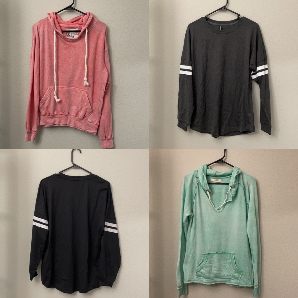 Size Medium Bundle (2 Hoodies+2 LS Tees)!! NWT